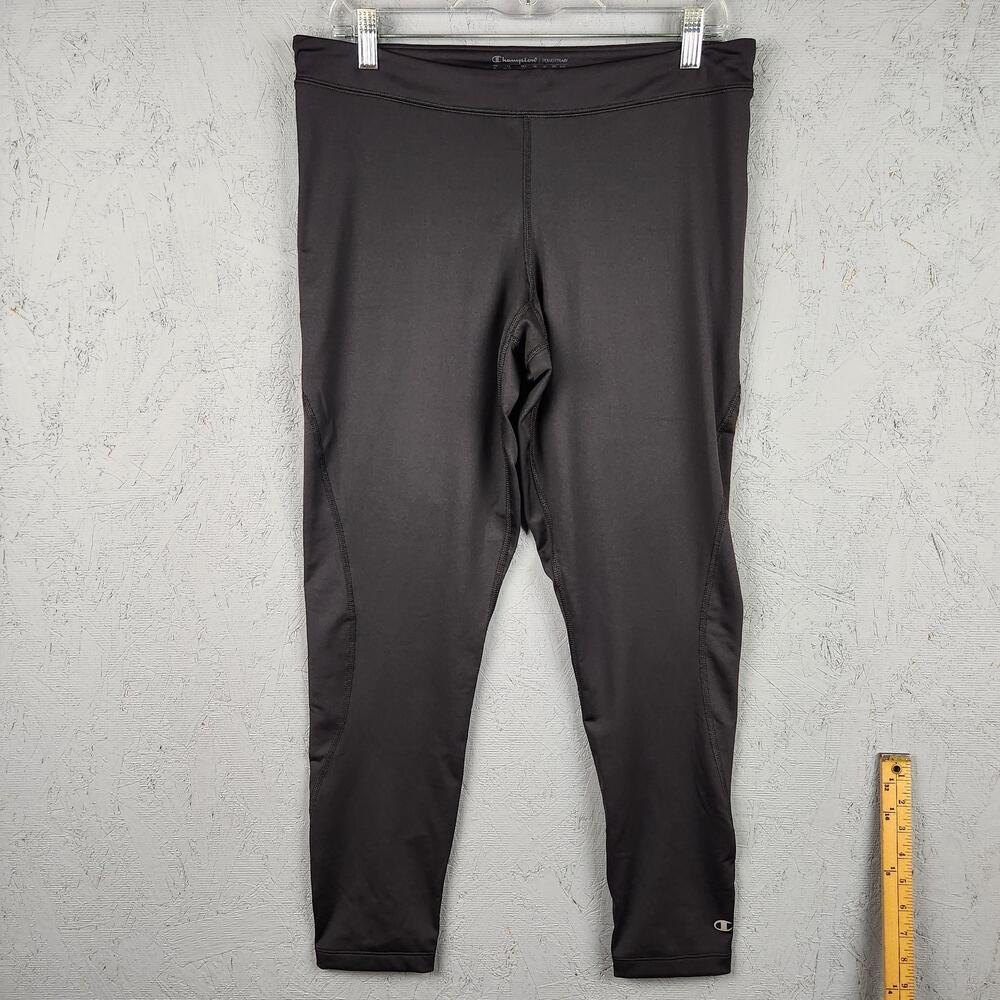 Champion Pants Womens XL Black Powertrain Compression Leggings Workout Gym Run